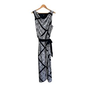 Chico's Sz. Xlarge Black/white Black Label Maxi Dress